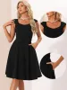 Vintage Dress 1950s Retrp Scoop Neck Formal Cocktail Swing Dress sold by Allegra K