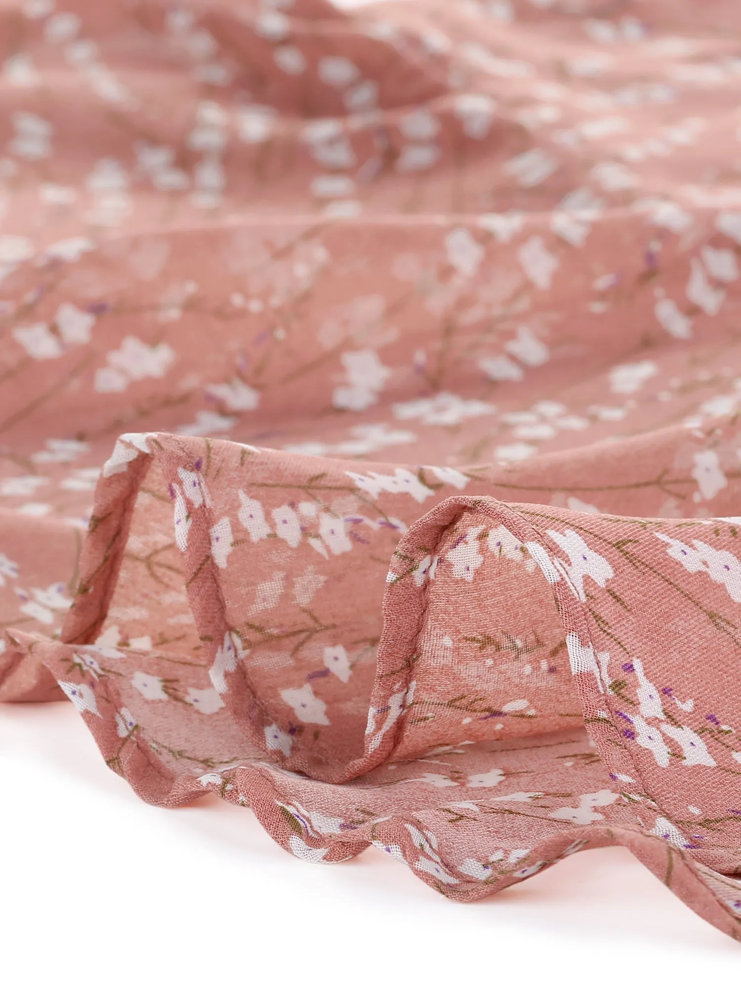 3/4 Sleeve Ruffle Hem Buttons Decor Drawstring Ruched Chiffon Dress sold by Allegra K product image thumbnail 5