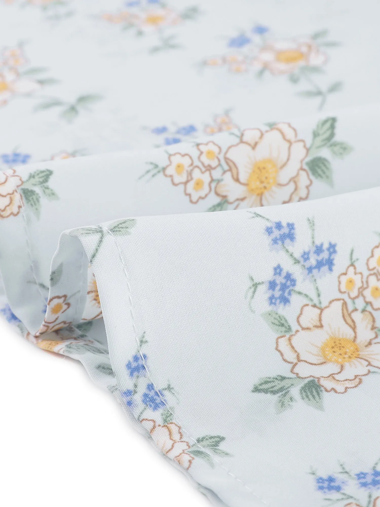 Floral Ruffled Off Shoulder Puff Sleeves Casual Blouse sold by Allegra K product image thumbnail 5