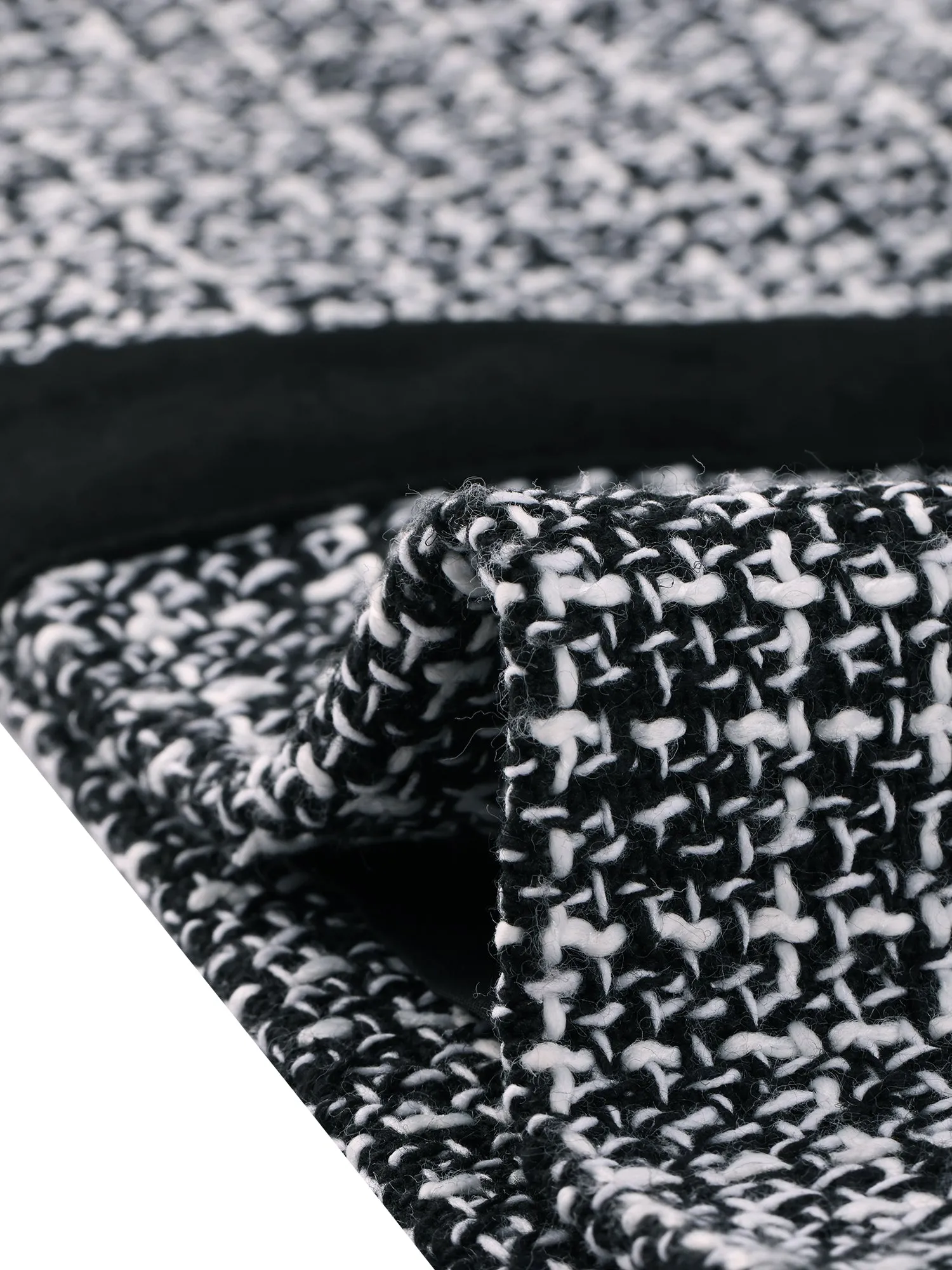 Plaid Tweed Contrast Color Button Decor Business Casual Mini Skirt sold by Allegra K product image thumbnail 4