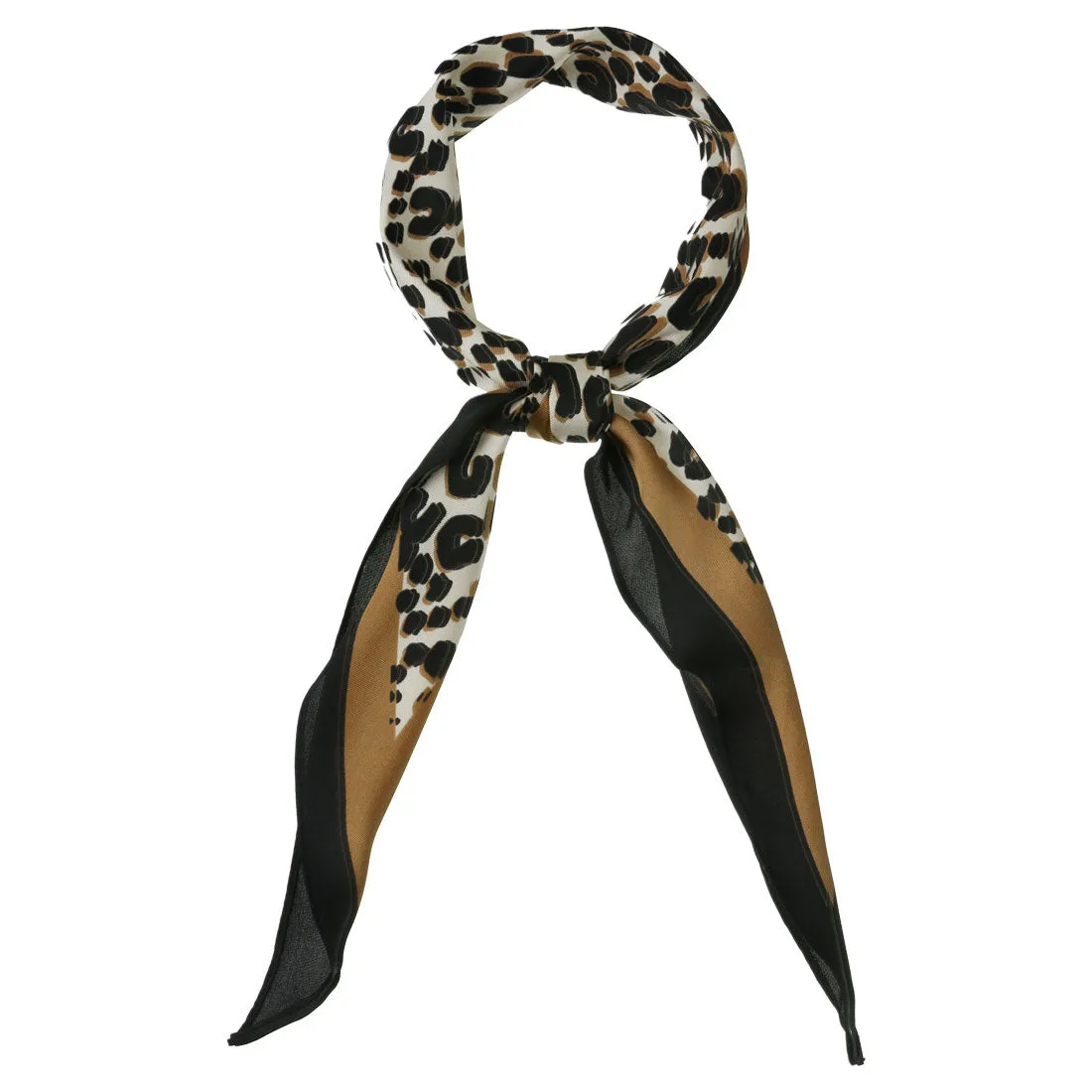 Leopard Print Rhombus Neck Scarf Scarves Wraps Neckerchief sold by Allegra K