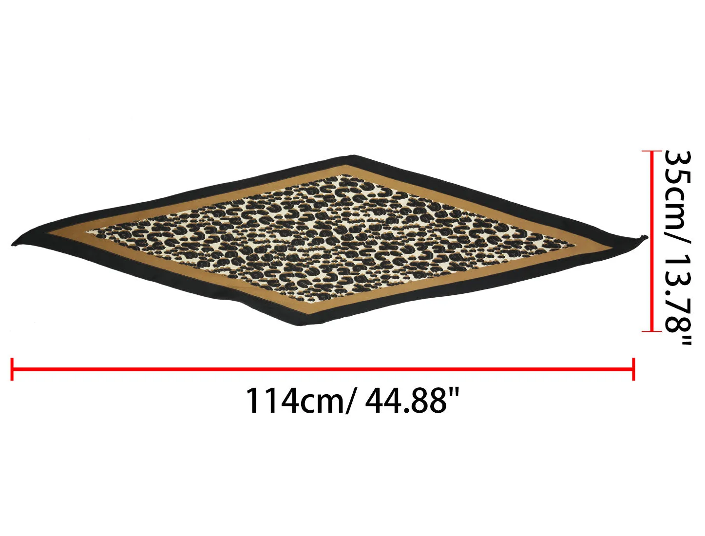 Leopard Print Rhombus Neck Scarf Scarves Wraps Neckerchief sold by Allegra K product image thumbnail 3