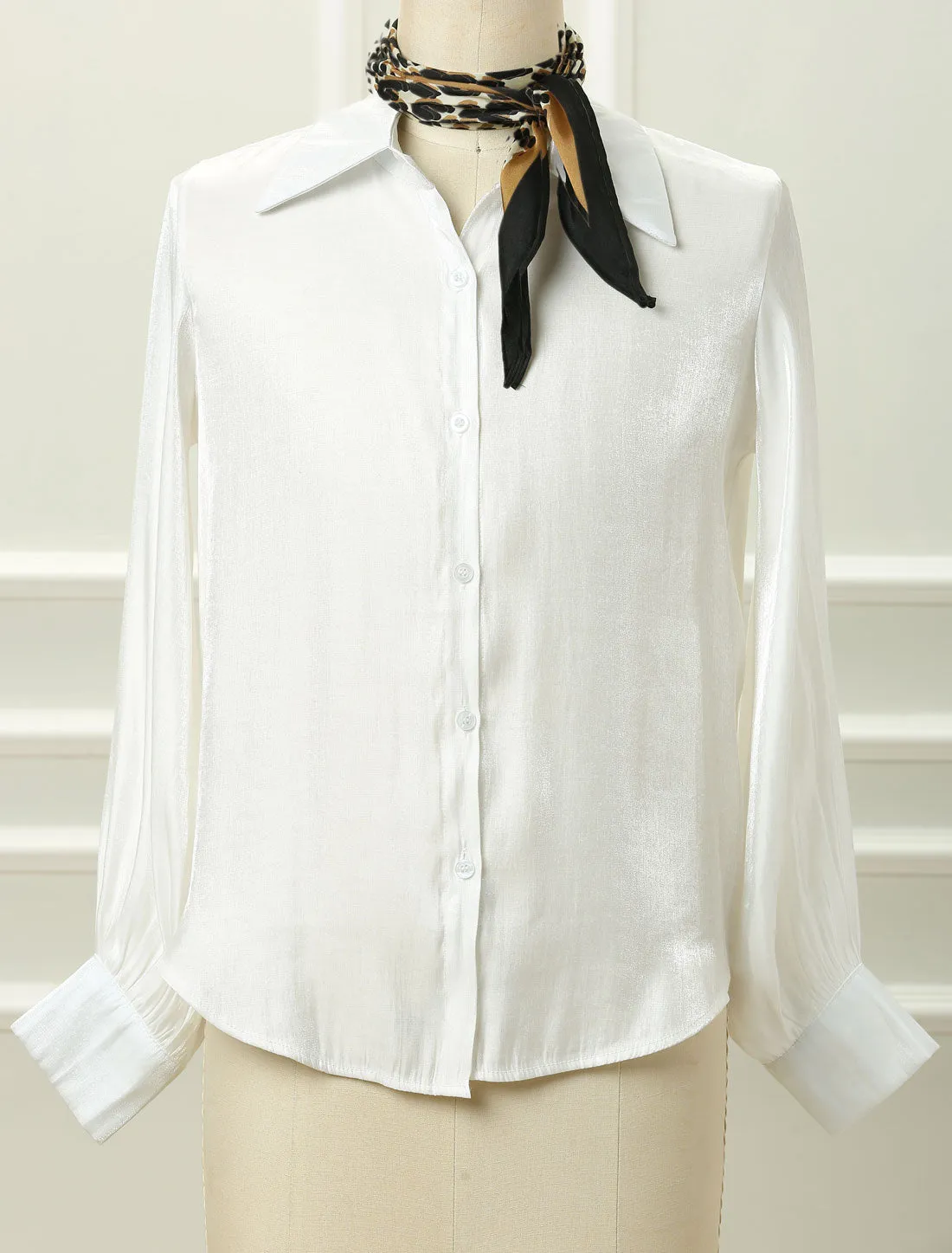 Leopard Print Rhombus Neck Scarf Scarves Wraps Neckerchief sold by Allegra K product image thumbnail 2