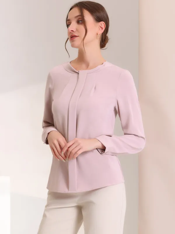 Work Shirt Long Sleeve Business Casual Tops sold by Allegra K