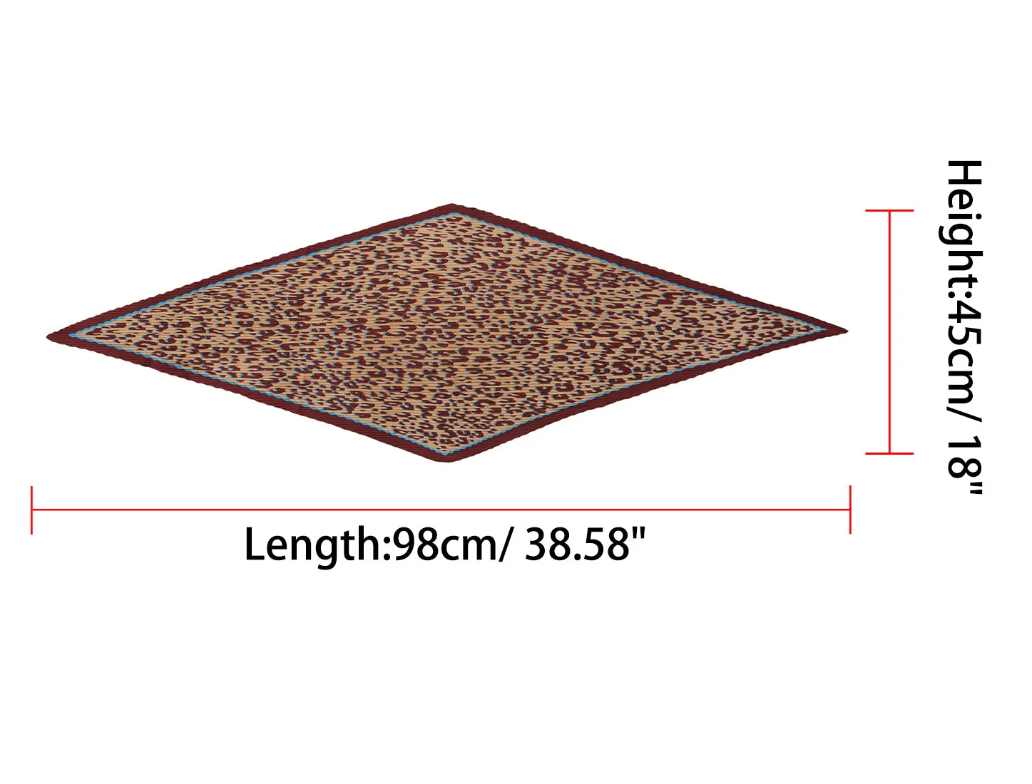 Leopard Print Pleated Rhombus Scarf Neck Scarves Neckerchief Lady sold by Allegra K product image thumbnail 3