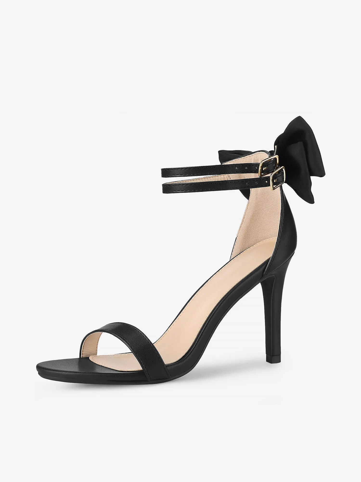 Women's Bow Back Ankle Straps Stiletto High Heel Sandals sold by Allegra K