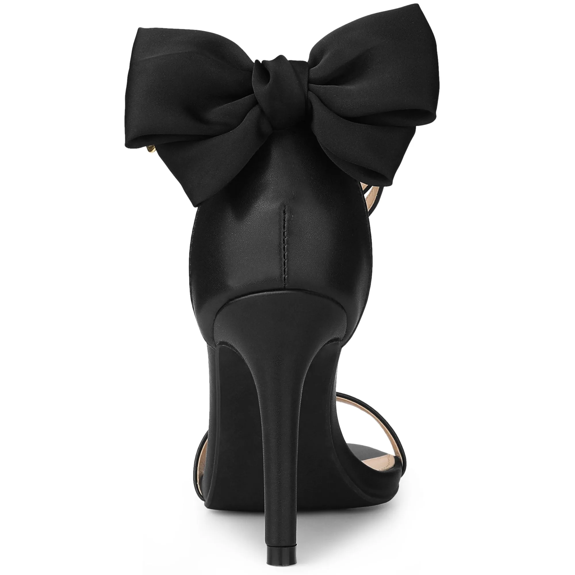 Women's Bow Back Ankle Straps Stiletto High Heel Sandals sold by Allegra K product image thumbnail 4