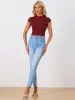 Women's Casual Crew Neck Cap Sleeves Basic Solid Crop Top sold by Allegra K