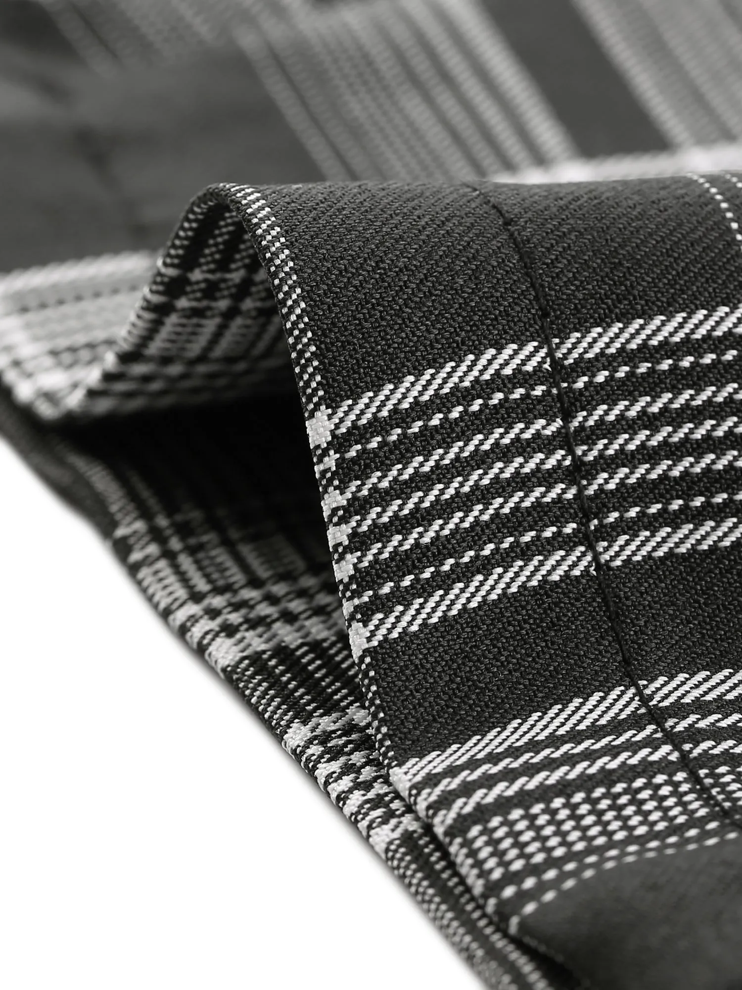 High Waist Trousers Belted Straight Leg Office Work Plaid Paper Bag Pants sold by Allegra K product image thumbnail 5