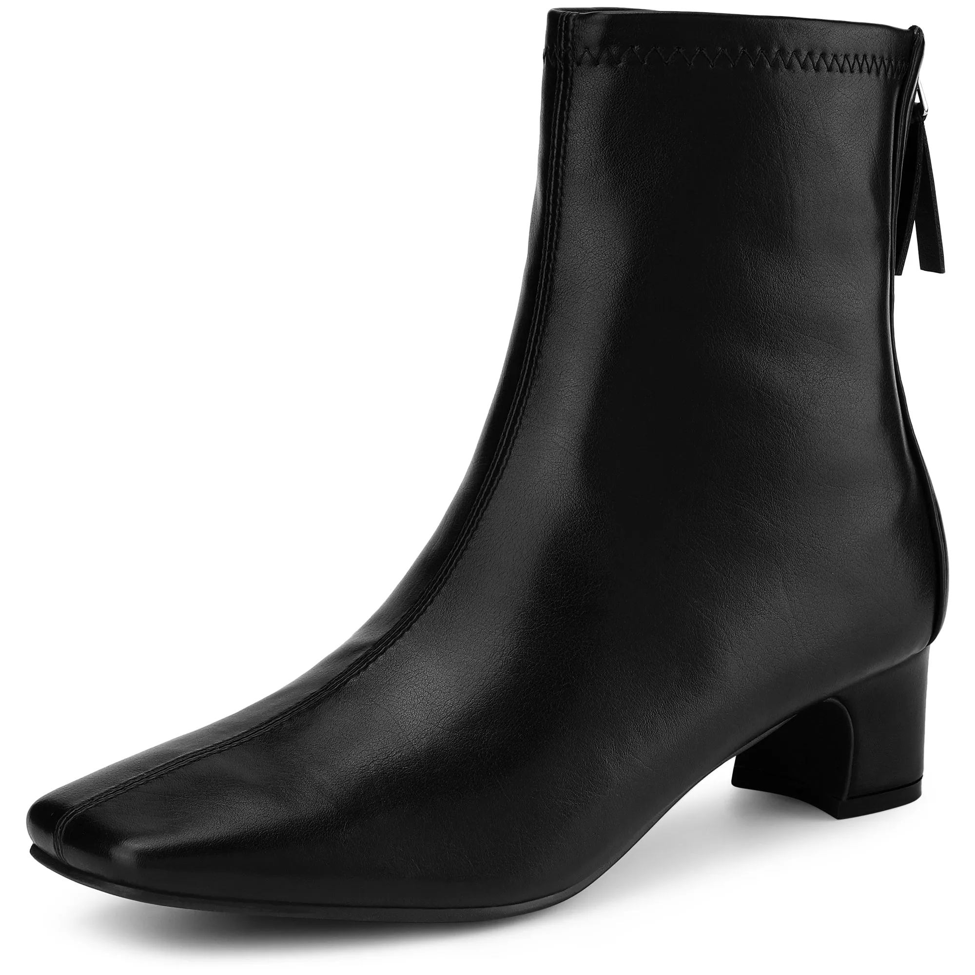 Women's Square Toe Block Heels Ankle Boots sold by Allegra K