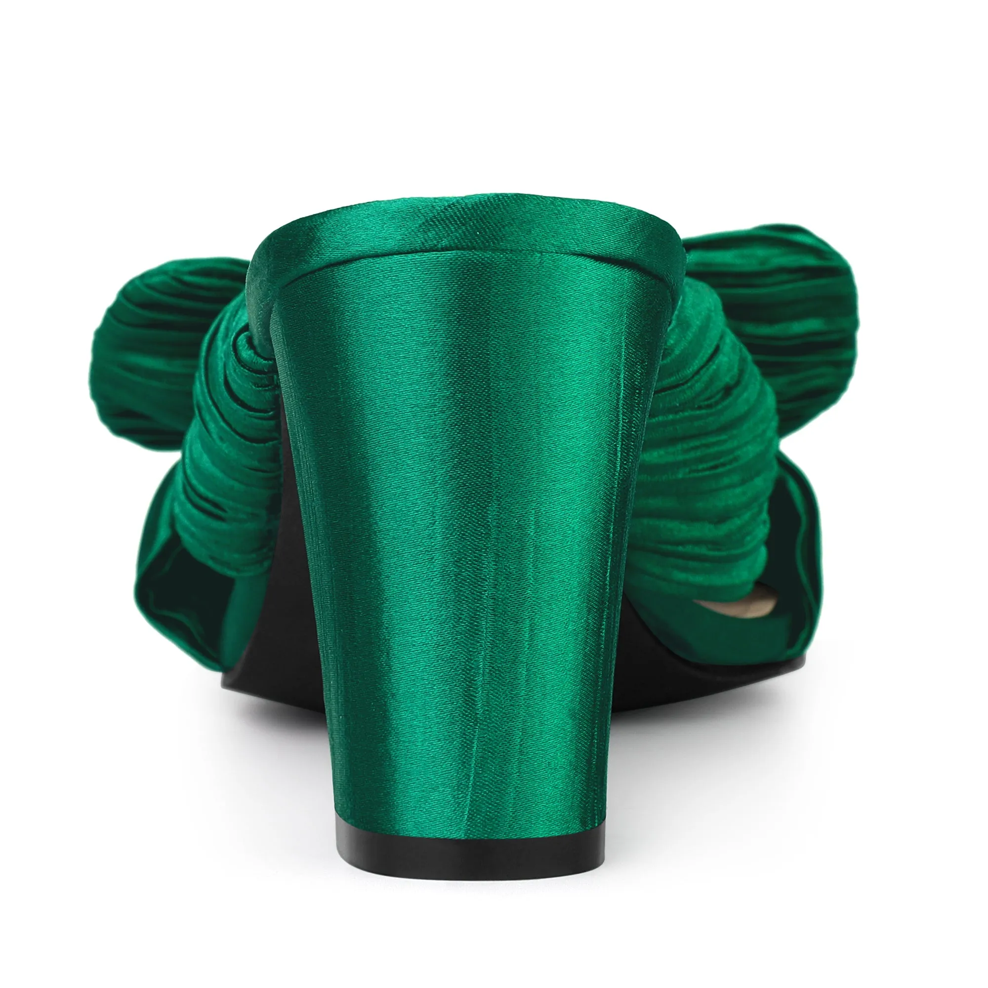 Women's Slip on Bow Chunky Heel Slide Sandals sold by Allegra K product image thumbnail 4