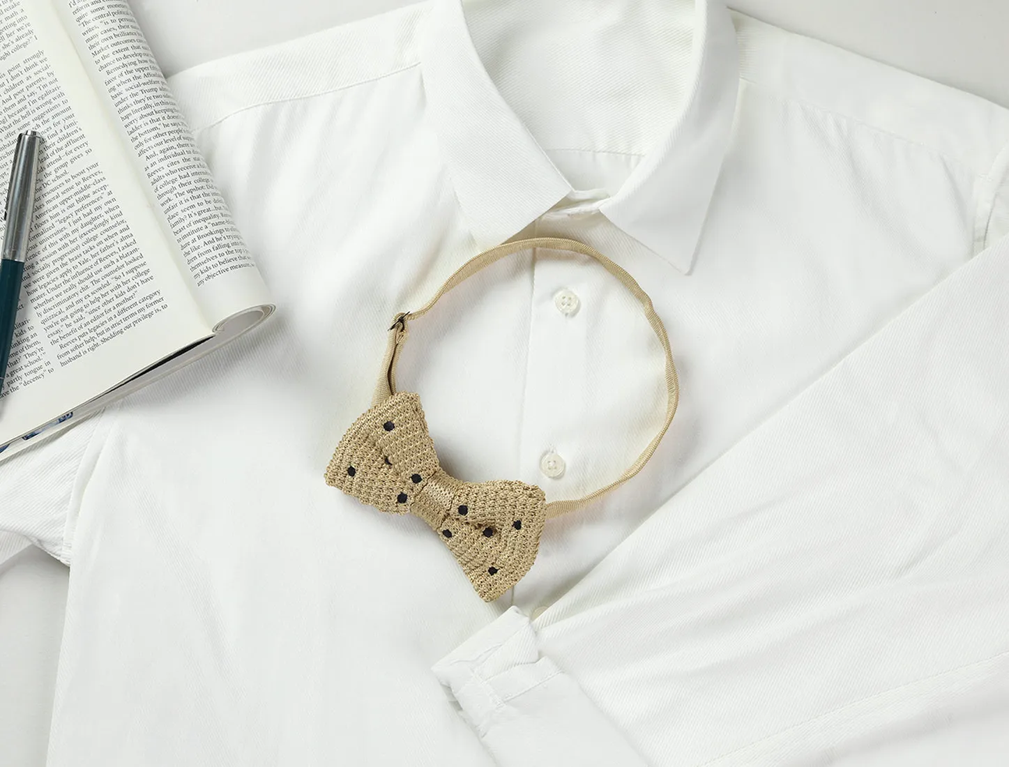 Polka Dots Bow Ties Adjustable Strap Pre-tied Knitted Bowties sold by Allegra K product image thumbnail 5