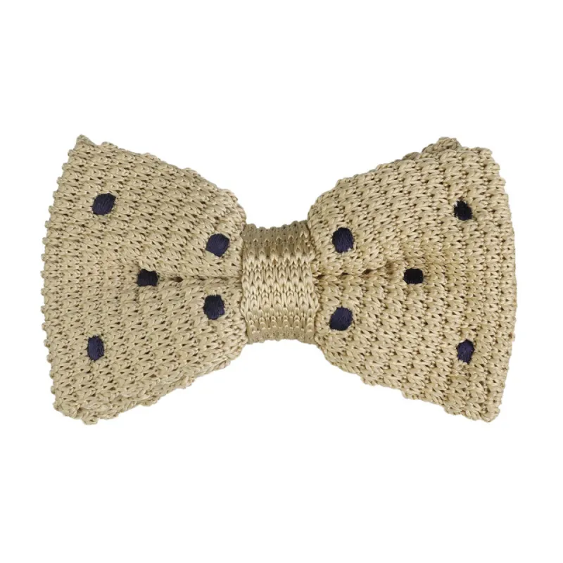 Polka Dots Bow Ties Adjustable Strap Pre-tied Knitted Bowties sold by Allegra K
