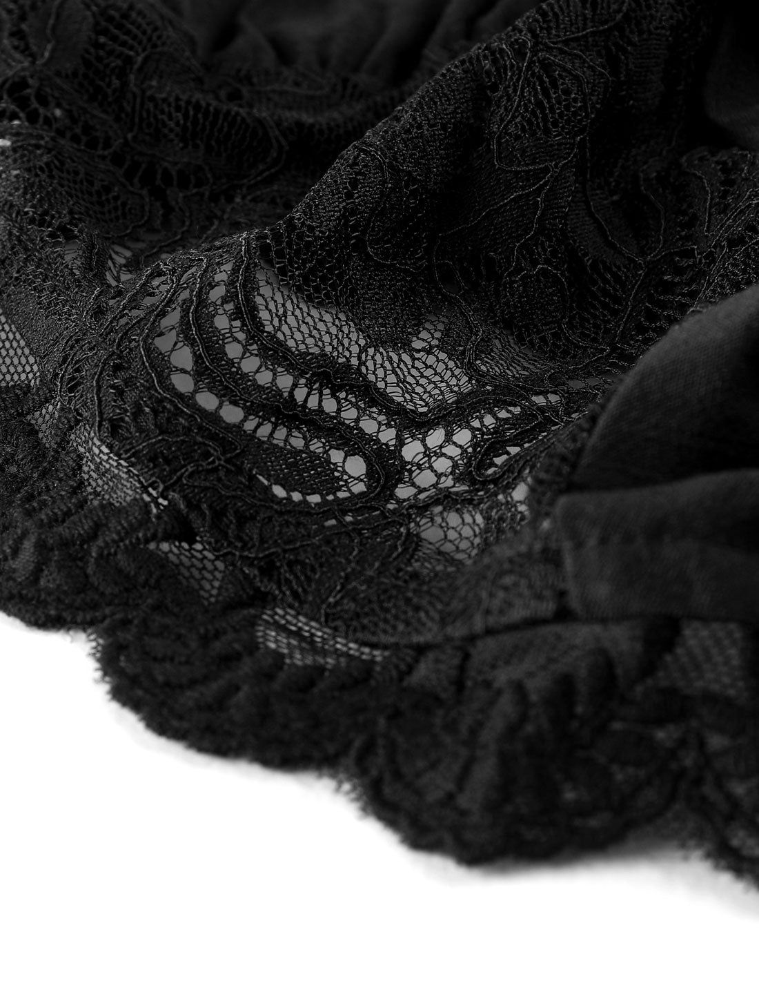 Lace Floral Blouse Top V Neck Long Puff Sleeve Shirt sold by Allegra K product image thumbnail 5