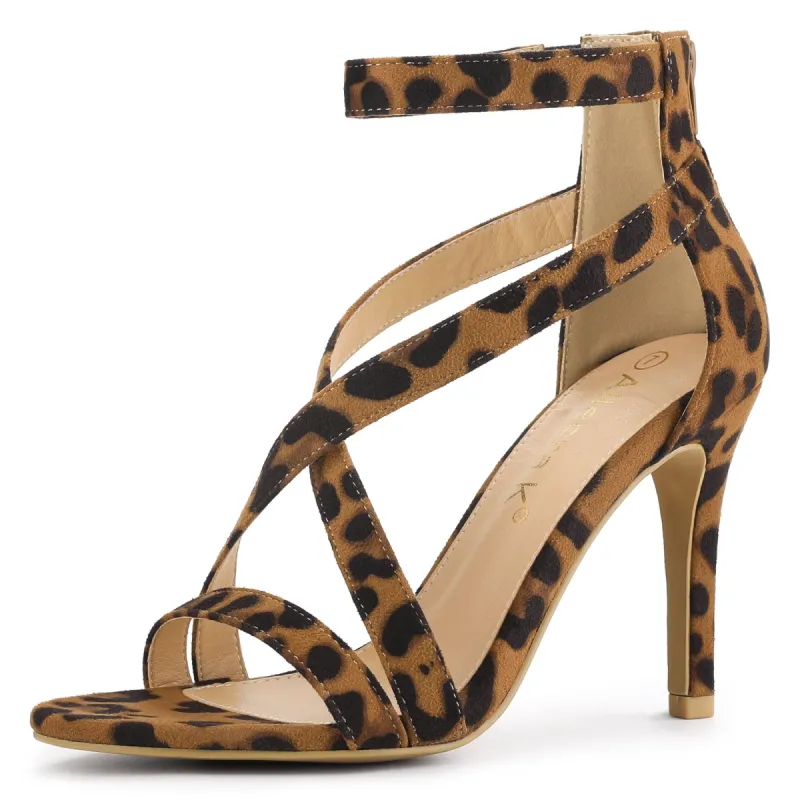Women's Zipper Ankle Strap Stiletto Heel Sandals sold by Allegra K
