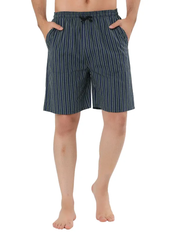 Men's Sleepwear Striped Shorts Elastic Waist Lounge Pajama Bottoms sold by Allegra K