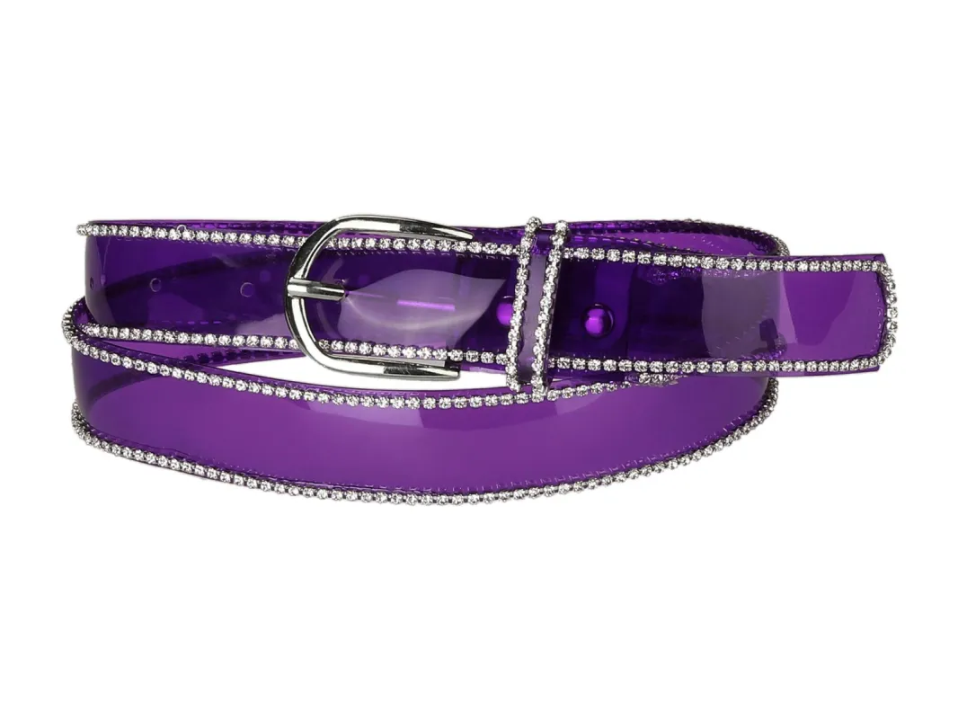 Stylish Womens Clear Waist Belts for Jeans Denim Transparent Belts Pin Buckle sold by Allegra K