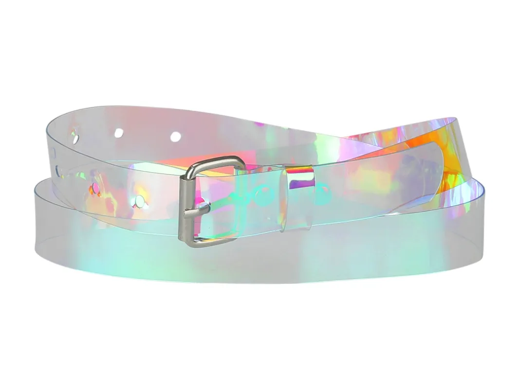 Womens Clear Waist Belts for Dresses Transparent Belts Square Buckle sold by Allegra K