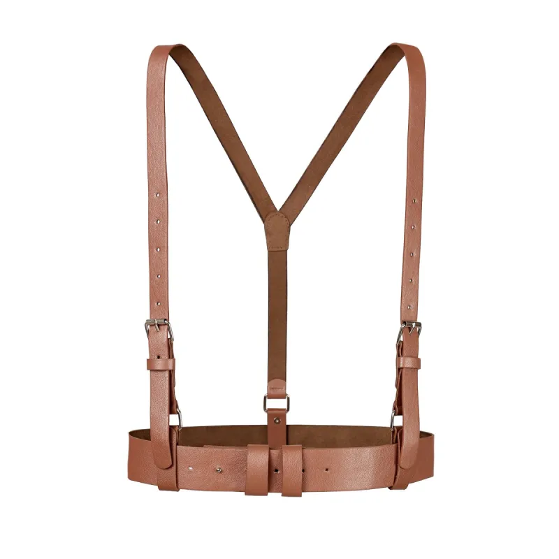 Womens Vintage PU Leather Y Suspenders Adjustable Holes Belts sold by Allegra K