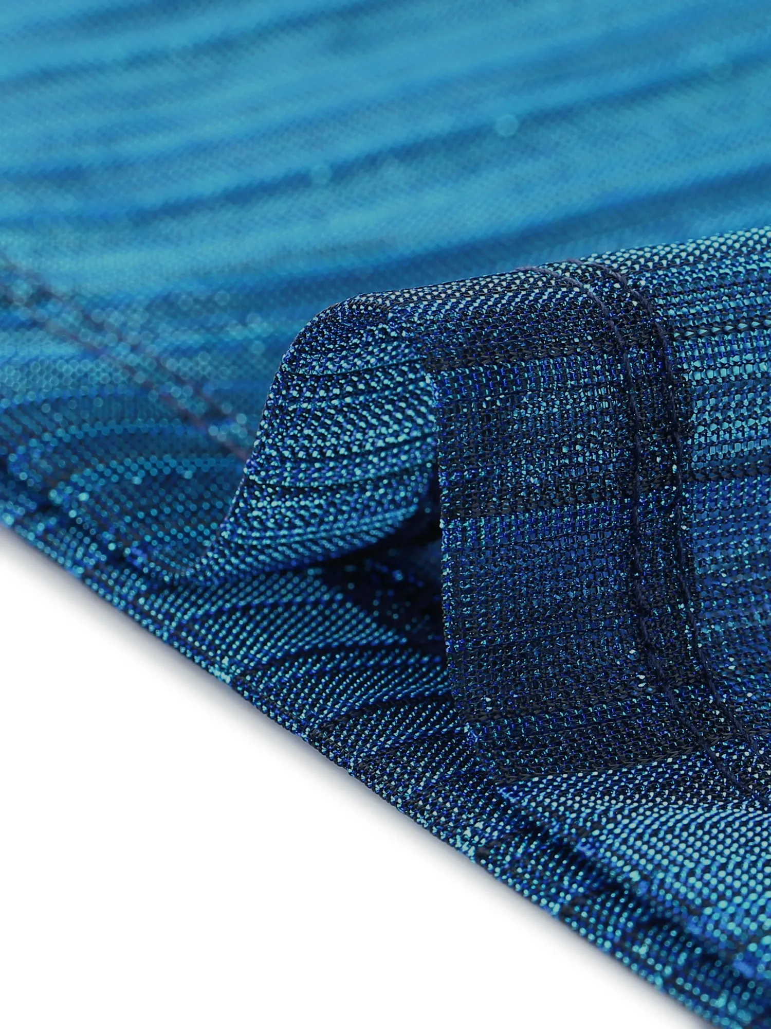 Mesh Short Sleeve Mesh Metallic Party See Through Crop Shirt sold by Allegra K product image thumbnail 4