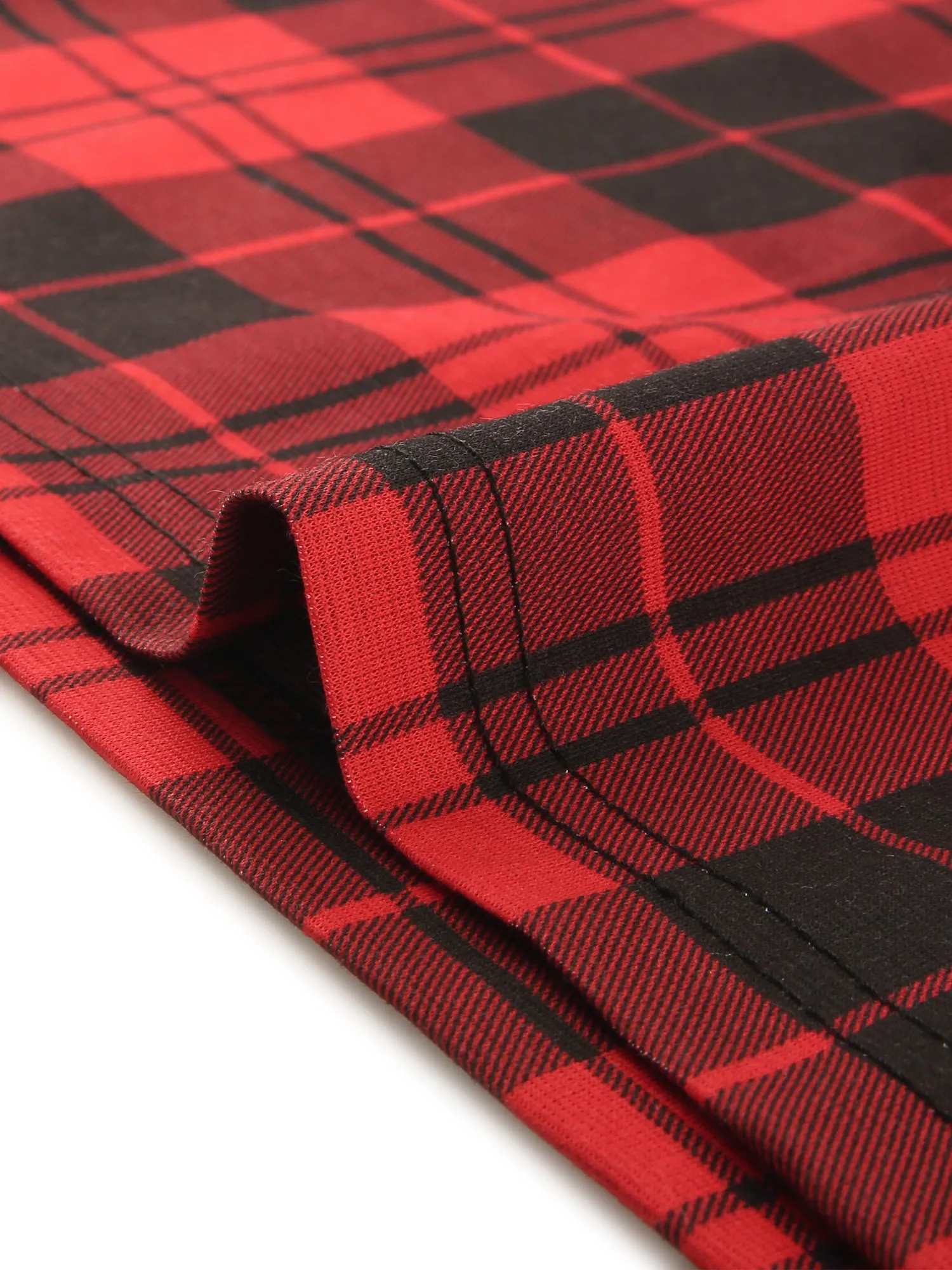 Plaid Tartan Square Neck Vintage Puff Sleeve Bodycon Dress sold by Allegra K product image thumbnail 4