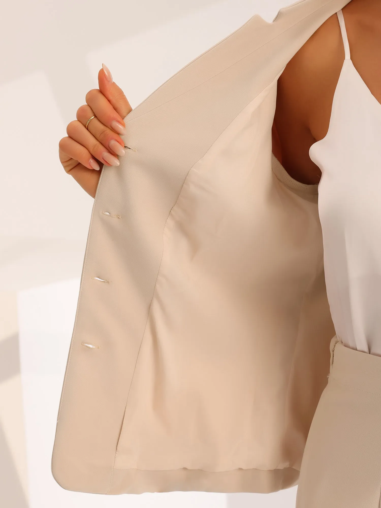 2 Piece Notched Collar Blazer and Pencil Skirt Business Suit Set sold by Allegra K product image thumbnail 4