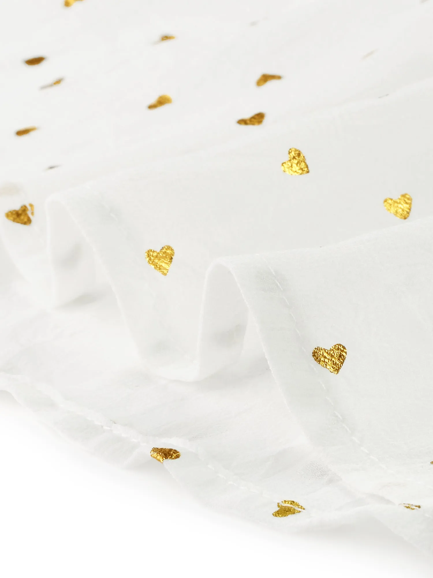 Metallic Heart Ruched Puff Sleeve Wrap Chiffon Peplum Blouse Top sold by Allegra K product image thumbnail 5