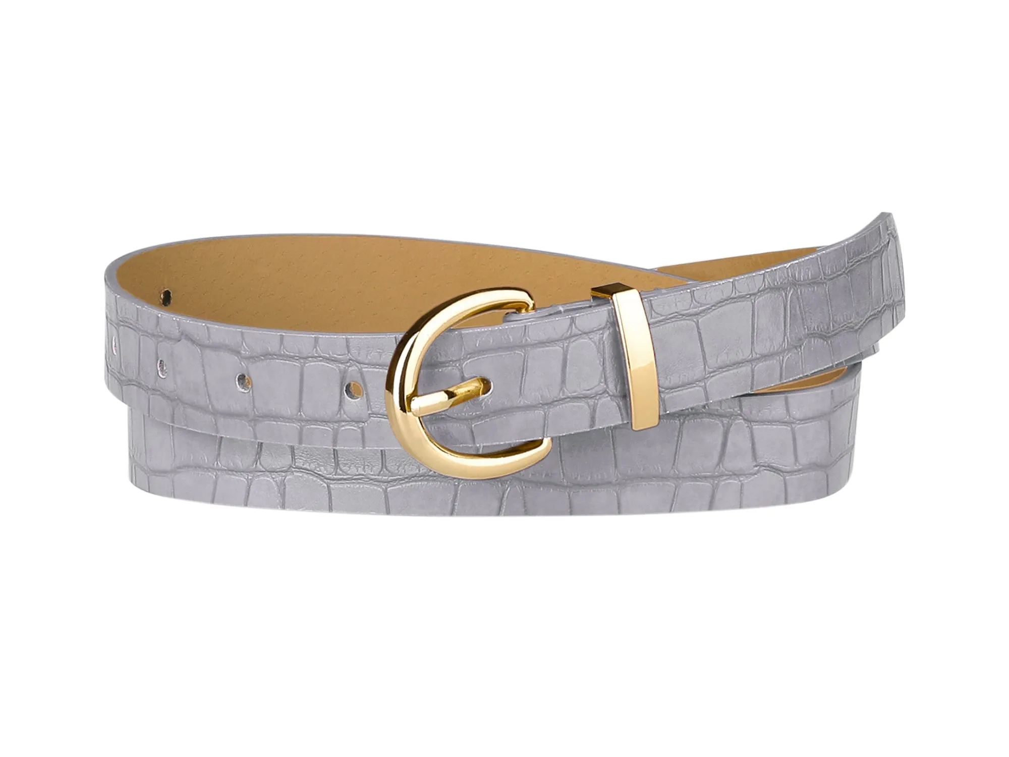 Alligator Embossed Belts Leather Waist Alloy Pin Buckle Belt sold by Allegra K product image thumbnail 5
