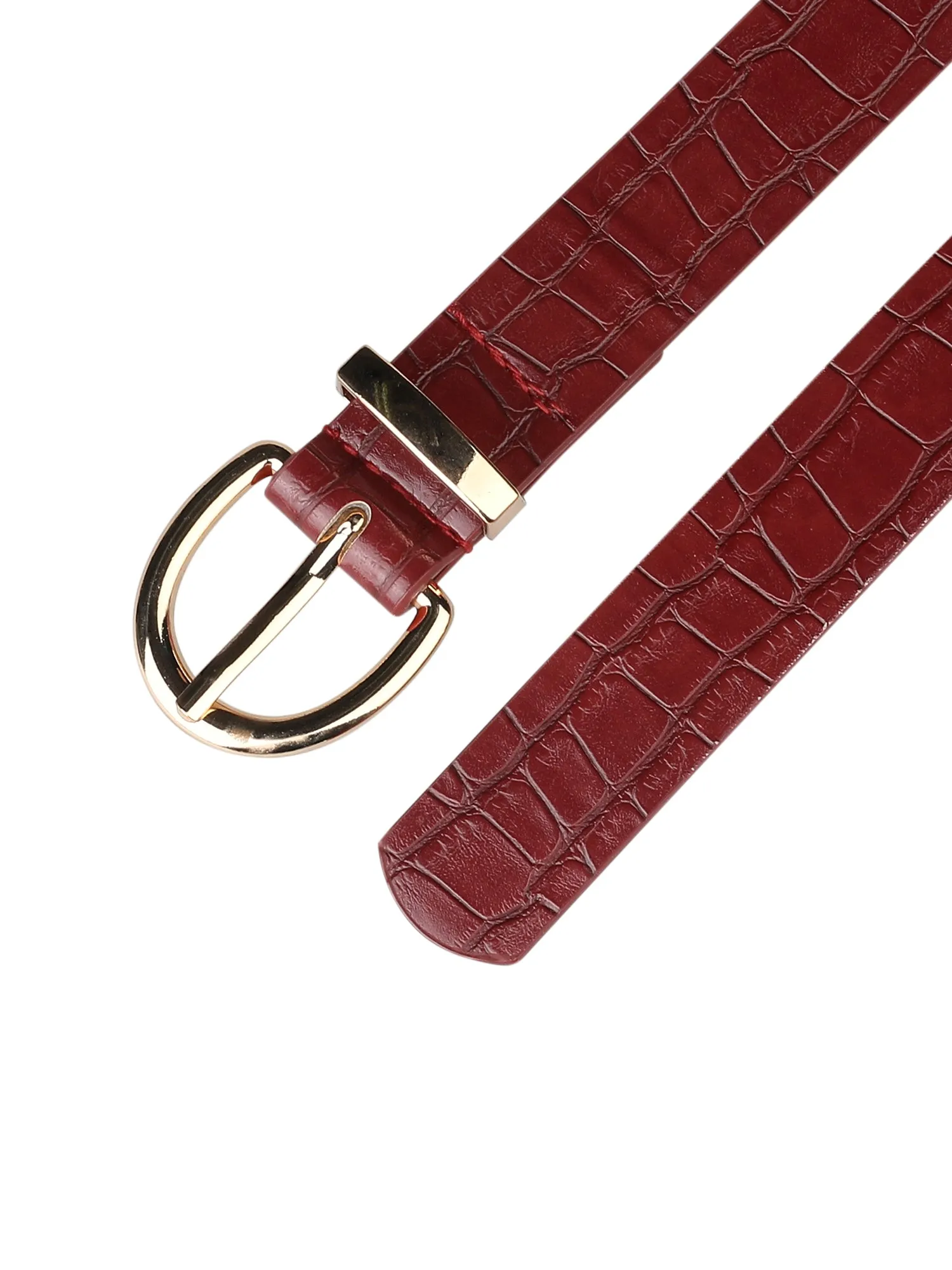 Alligator Embossed Belts Leather Waist Alloy Pin Buckle Belt sold by Allegra K product image thumbnail 2