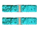 Ladies Shinny Wide Waist Belts Interlock Buckles Sequins Decor Stretchy Belts for Women 2PCS sold by Allegra K