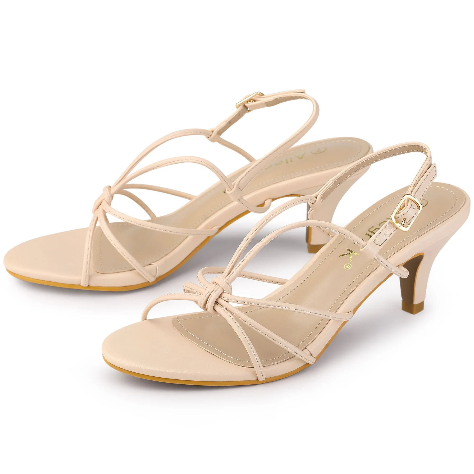 Strappy Slingback Kitten Heel Sandals sold by Allegra K product image thumbnail 2