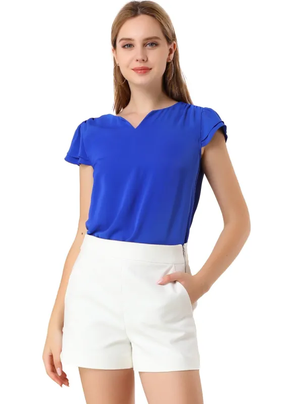 Allegra K Casual Plain Cap Sleeve Top sold by Allegra K