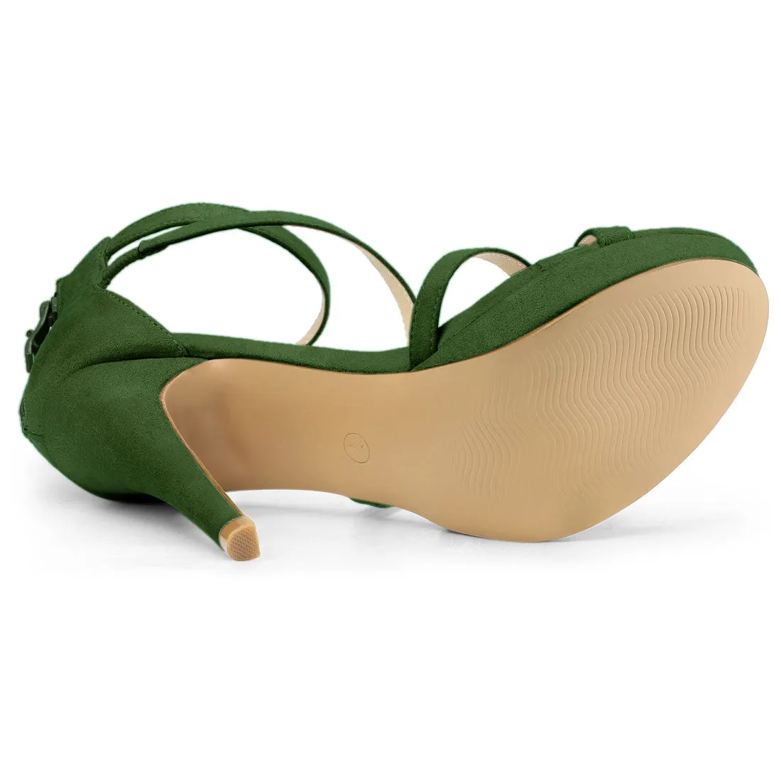 Round Toe Strappy Platform Stiletto Heel Sandals sold by Allegra K product image thumbnail 5