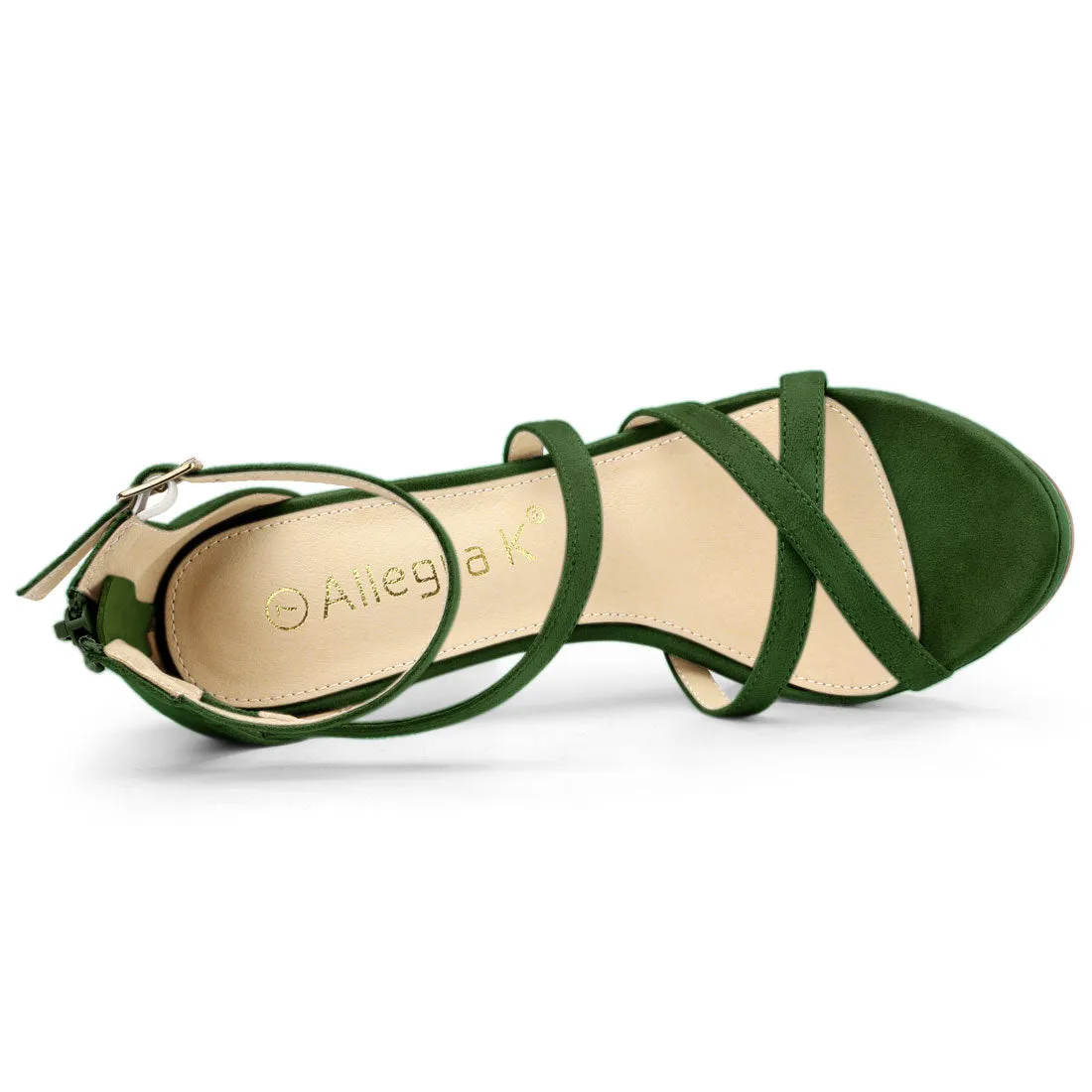 Round Toe Strappy Platform Stiletto Heel Sandals sold by Allegra K product image thumbnail 4