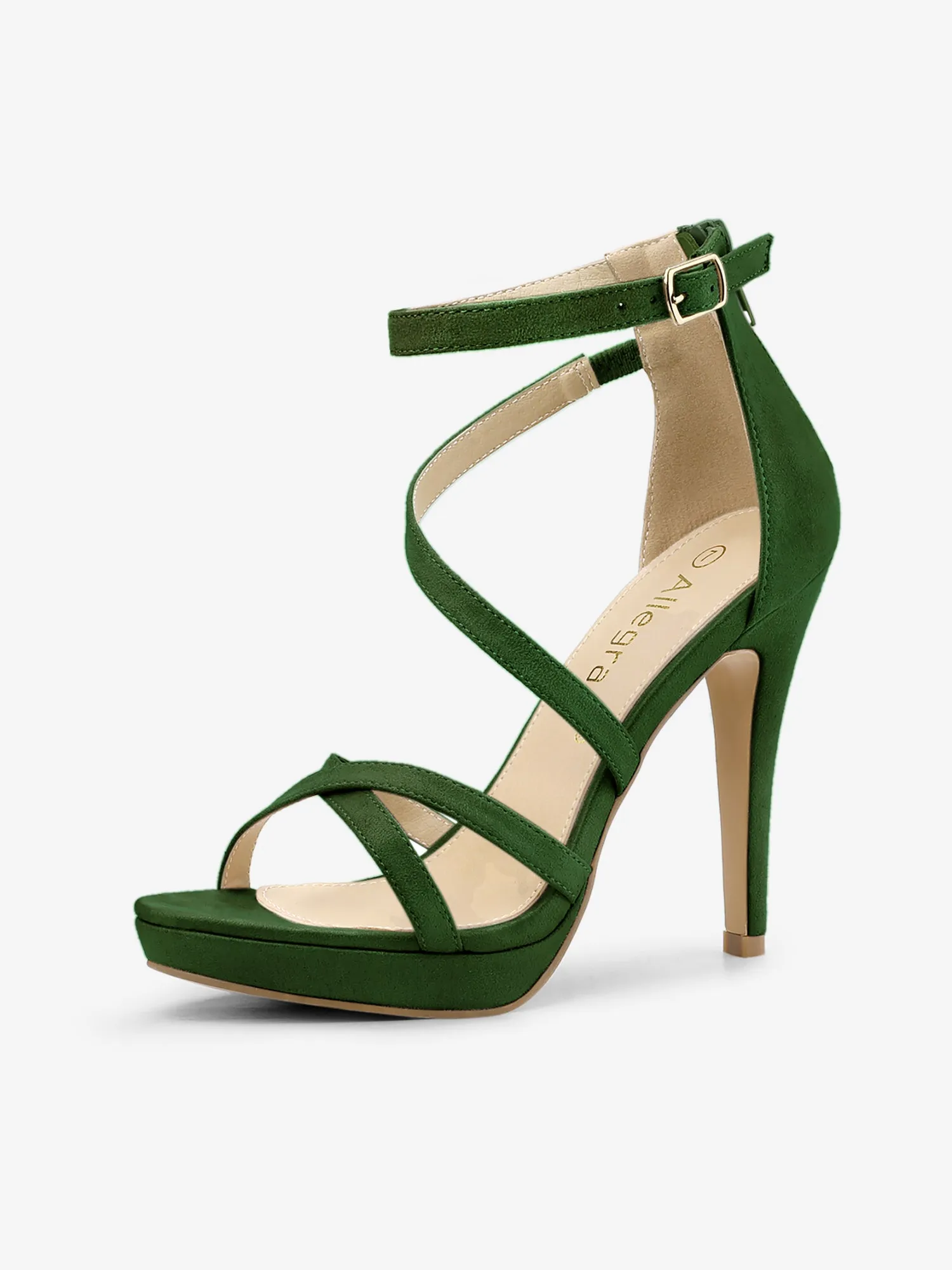 Round Toe Strappy Platform Stiletto Heel Sandals sold by Allegra K