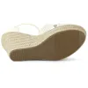 Lace Strapy Round Toe Espadrilles Wedges Sandals sold by Allegra K