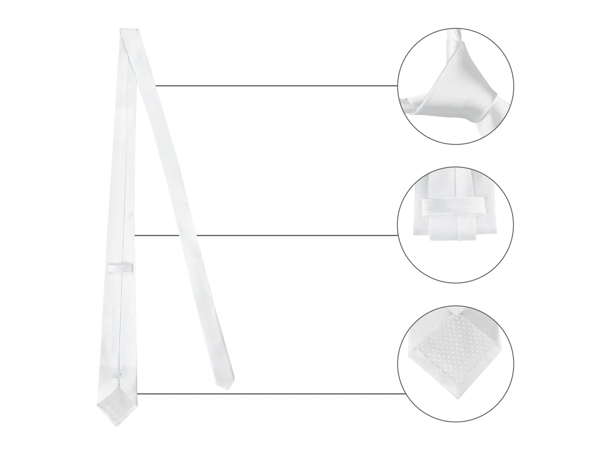 Self Tied Neck Solid Wide Plain Classic Formal Prom Necktie sold by Allegra K product image thumbnail 3