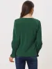 V Neck Shirred Bell Long Sleeve Casual Office Blouse sold by Allegra K