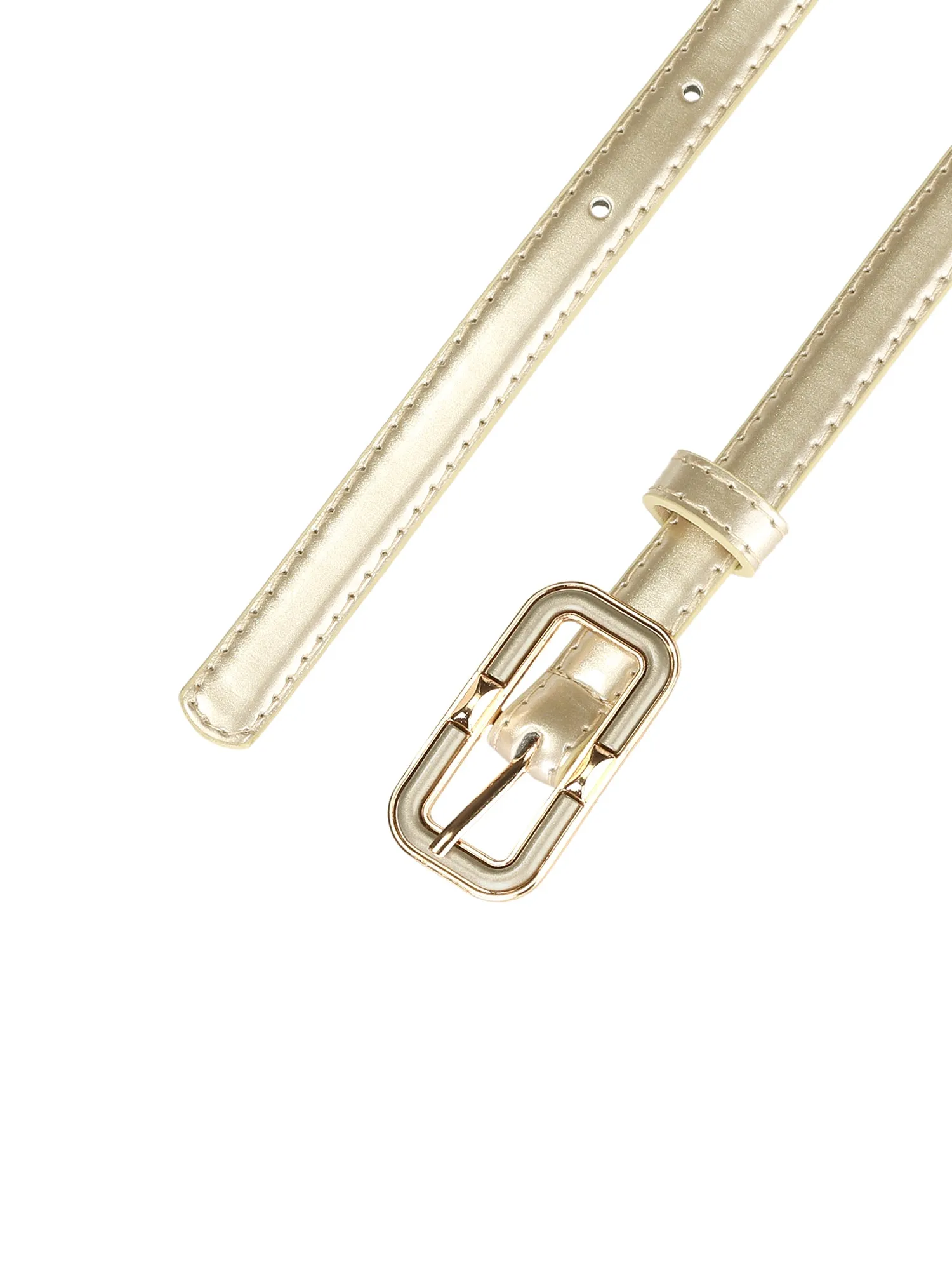 Skinny Casual PU Leather Dress Jeans Thin Waist Belt sold by Allegra K