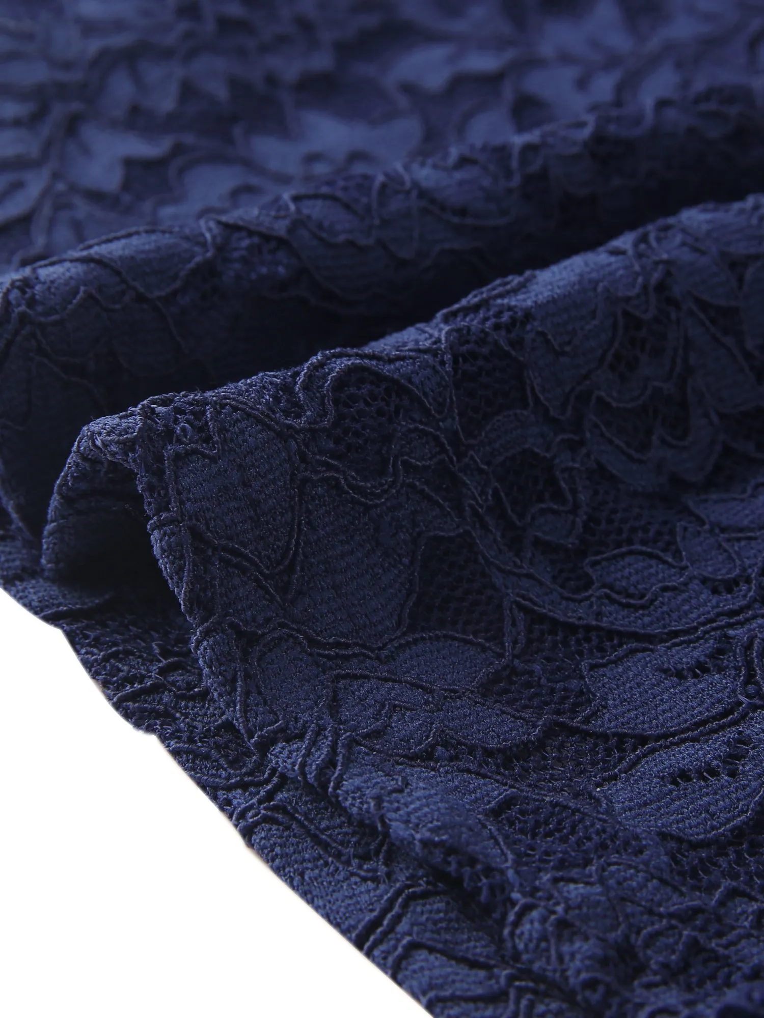 Elegant Ruffle 3/4 Sleeve Cropped Tie Front Lace Bolero Shrug sold by Allegra K product image thumbnail 5