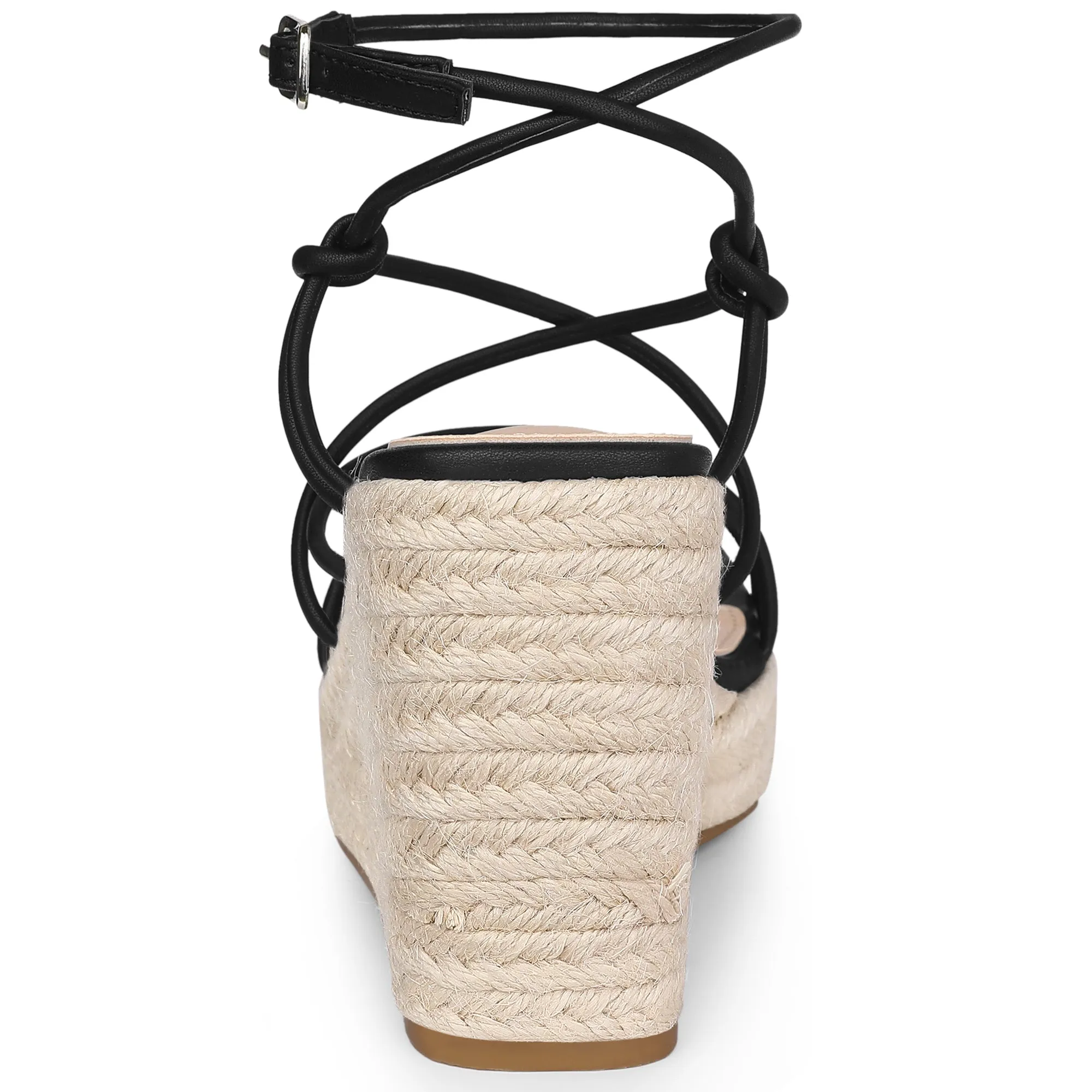 Women's Platform Square Toe Espadrilles Wedge Strappy Sandals sold by Allegra K product image thumbnail 5