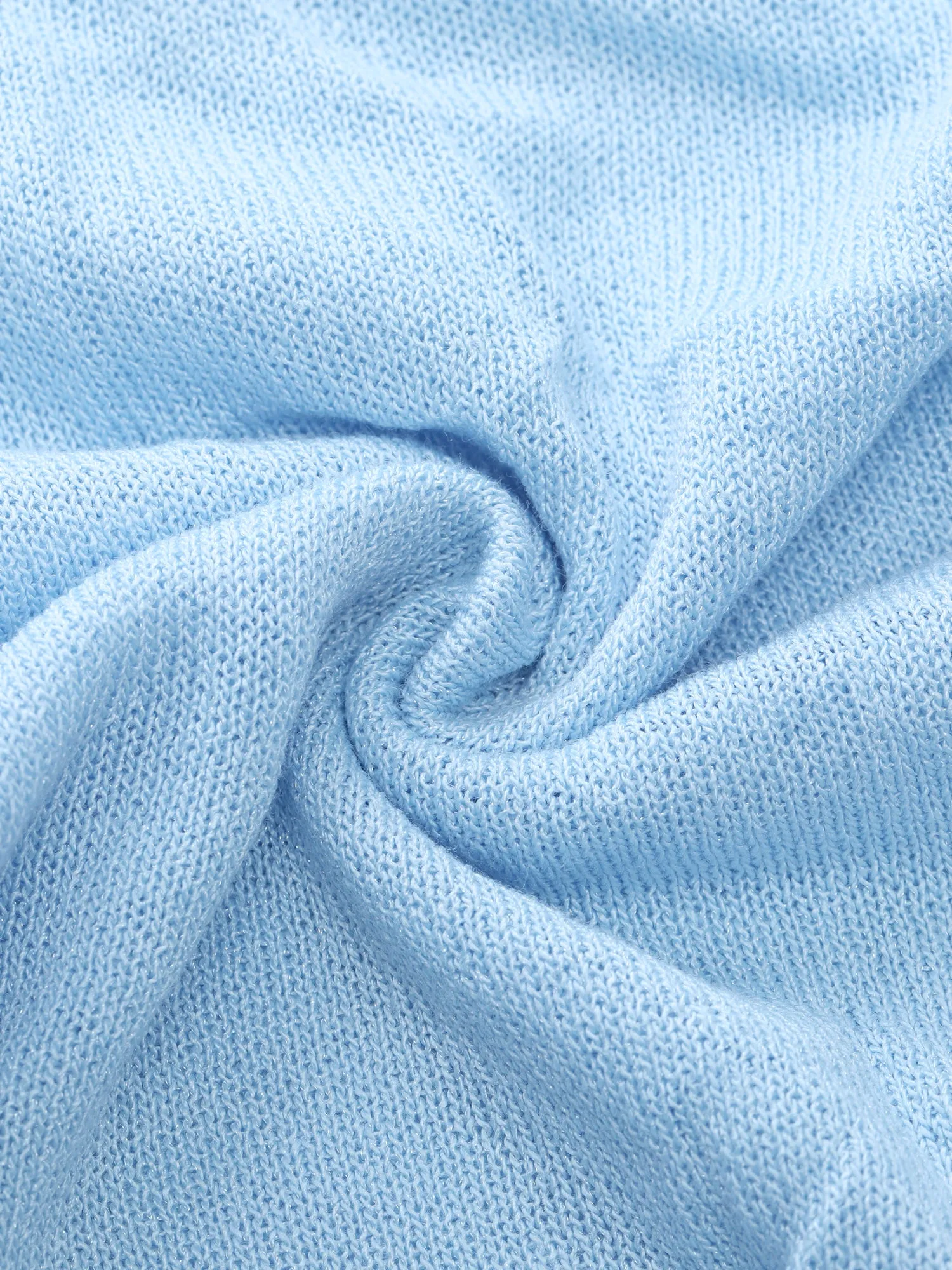 3/4 Sleeve Button Down Summer Knit Cropped Top sold by Allegra K product image thumbnail 4