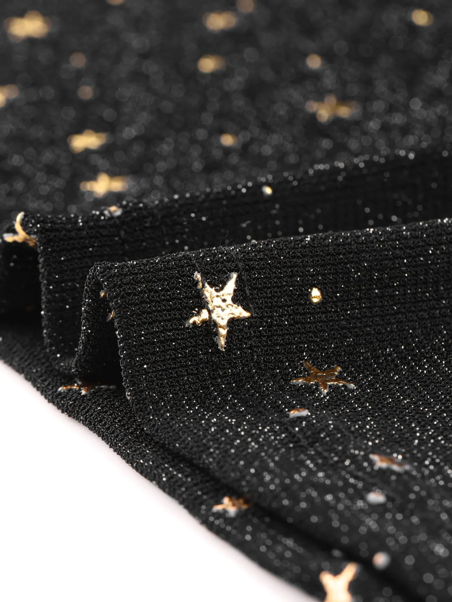 Glitter Sheer Mesh Long Sleeve Sweetheart Neckline Party Blouse sold by Allegra K product image thumbnail 5