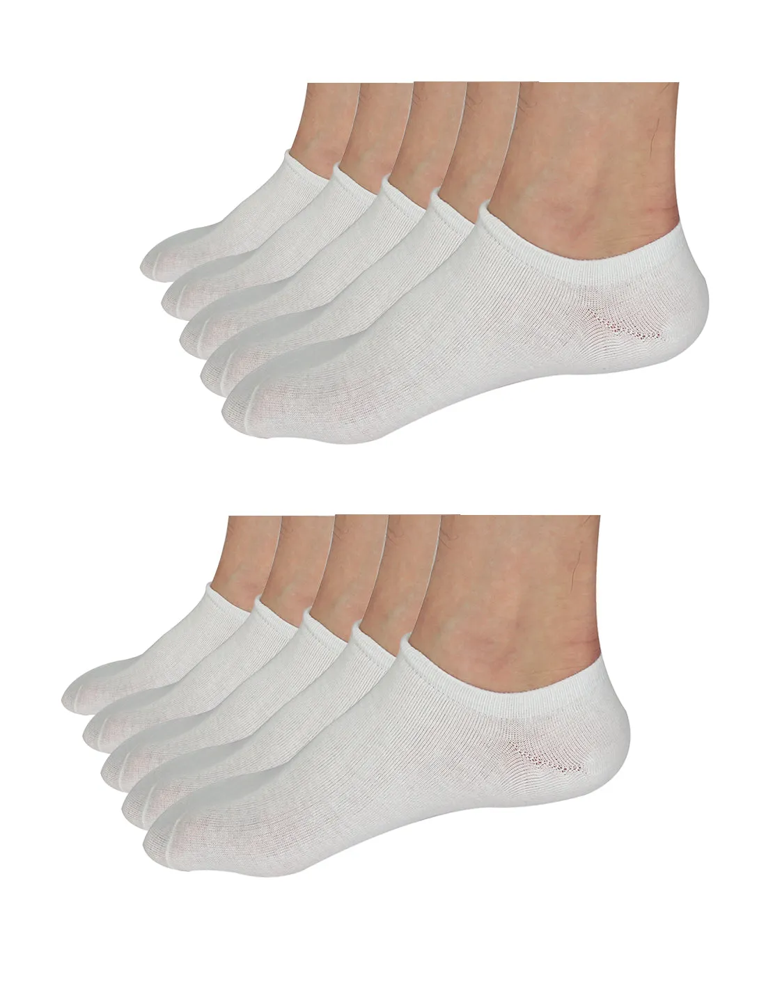 Elastic Cuff Low Cut Design Ankle Socks 10 Pairs sold by Allegra K