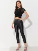 Glitter Tops Short Sleeve Knot Twist Crop Top sold by Allegra K