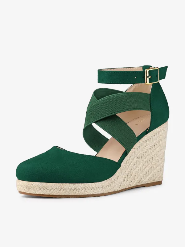 Women's Espadrille Platform Closed Toe Wedges Heel Sandal sold by Allegra K