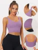 Women's Sports Bra Workout Fitness Longline Wireless Padded Yoga Tank Tops with Medium Support sold by Allegra K
