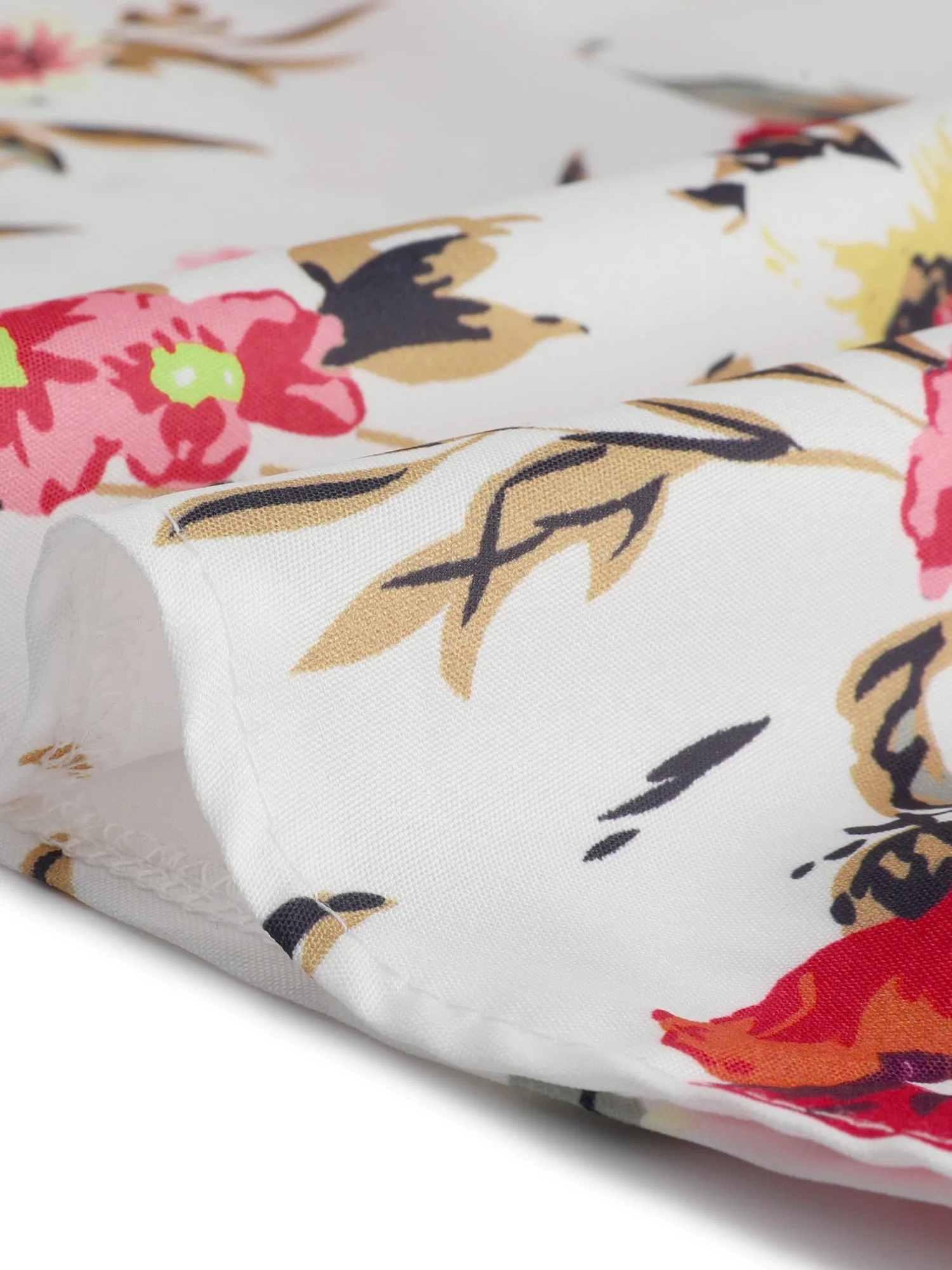 Floral Maxi Casual Puff Sleeve Flowy A Line Long Dress sold by Allegra K product image thumbnail 4