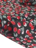 Floral Cherry Print Lace-up Square Neck Ruffle Midi Dress Sundress sold by Allegra K