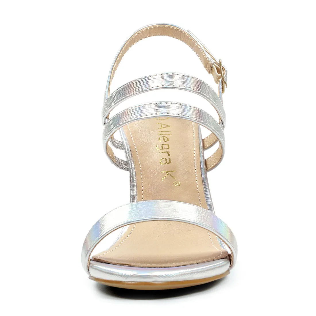 Open Toe Slingback Block Heel Ankle Strap Sandals sold by Allegra K product image thumbnail 3